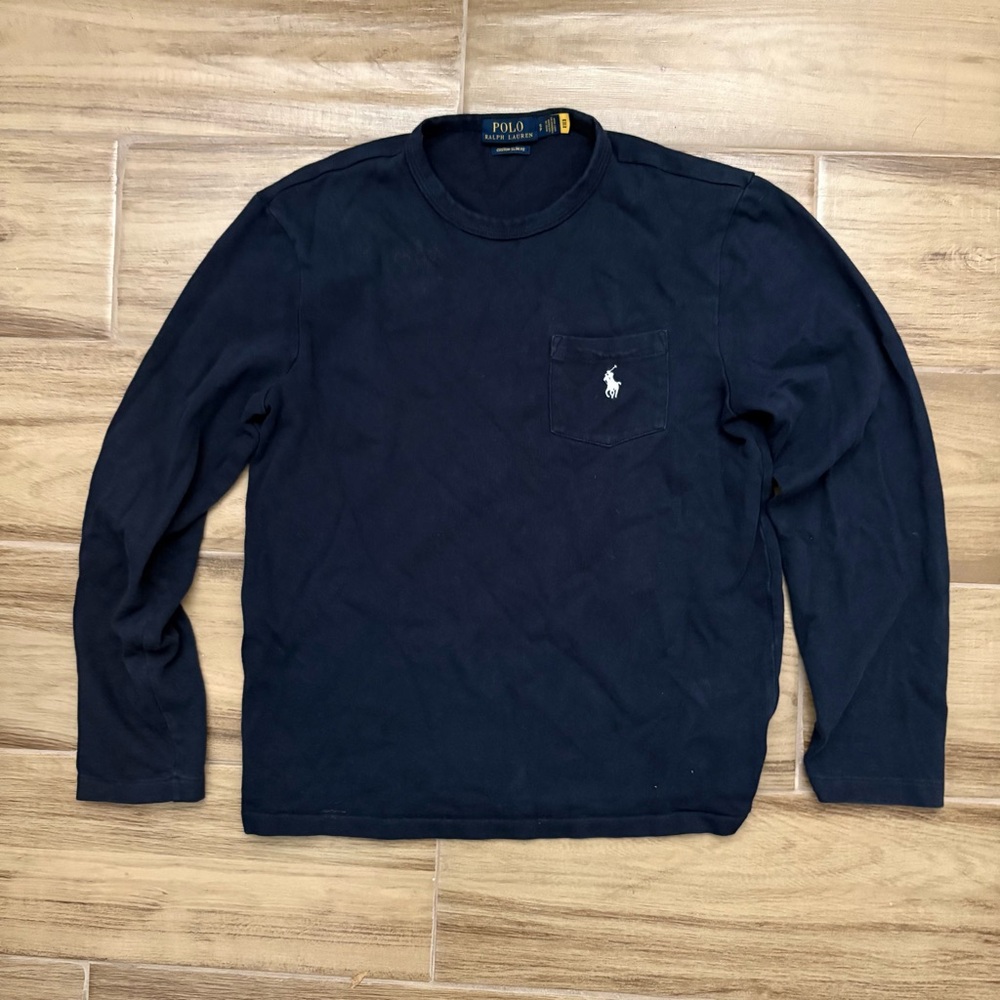 Ralph Lauren Men's Dark Blue Long Sleeve Tee